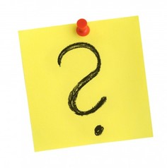 question mark post-it
